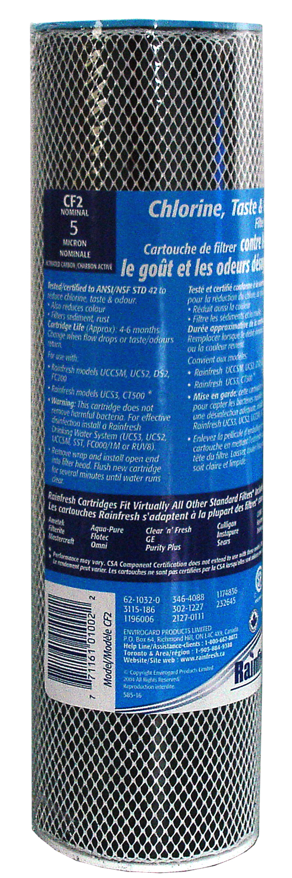 Náhradní filtrační vložka Rainfresh CF2 odchlorovací Vše pro kvalitní