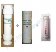 Zvýhodněný set: vodní filtr Dionela FDN2, plus náhradní filtrační vložka, plus proužky pro stanovení dusičnanů N10